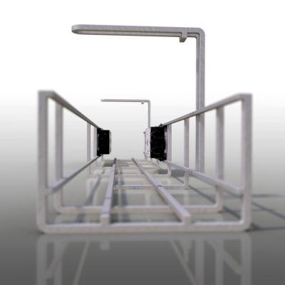 OE Elsafe Prodigy 1550 mm Single Tier Cable Management Basket in white, designed for efficient cable organization under desks.